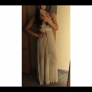 BCBGMaxazria long pleated dress